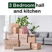 3 Bedroom hall and kitchen